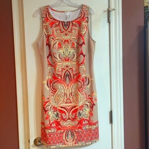 Venus dress. Size X-Large. Peach & Tan.